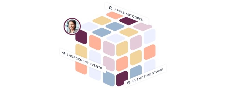 a graphic cube that represents email marketing