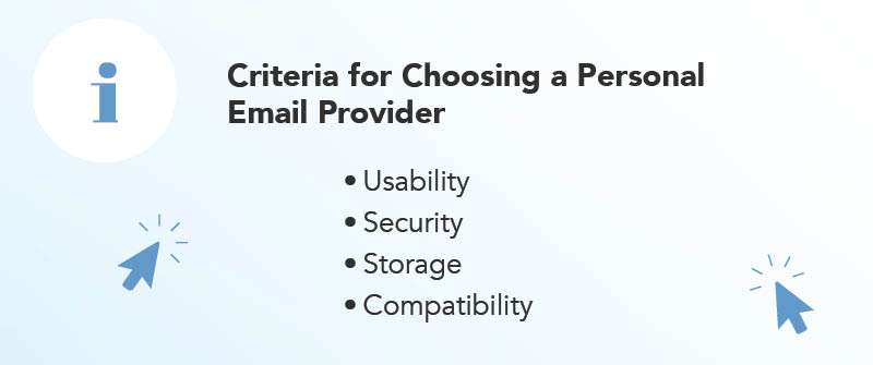 Criteria for Choosing a Personal Email Provider