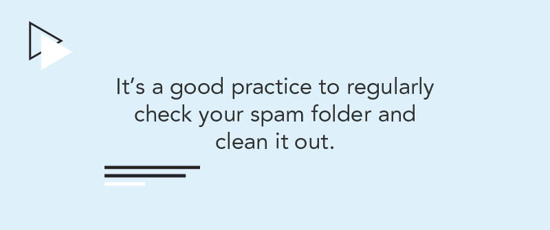 Regularly Checking and Cleaning Your Spam Folder